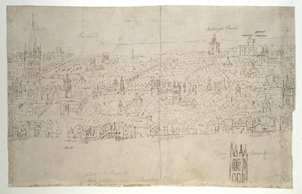 St Paul's Cathedral - From The London Panorama — Anthonis Van Den Wyngaerde