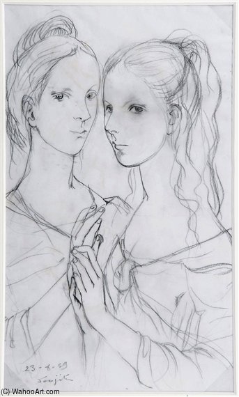 Deux Jeunes Filles — Léonard Tsuguharu Foujita