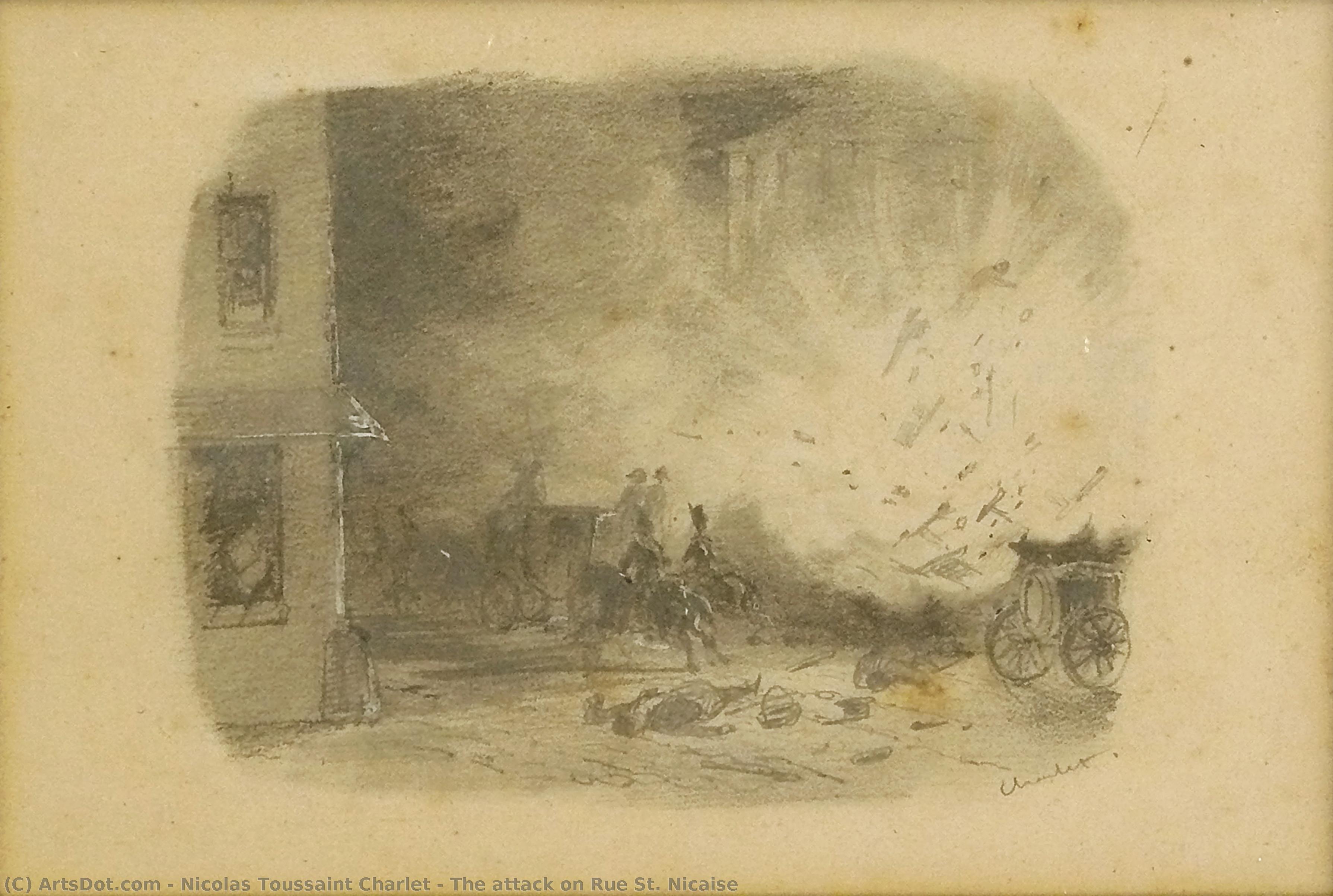 The Attack On Rue St. Nicaise — Nicolas Toussaint Charlet