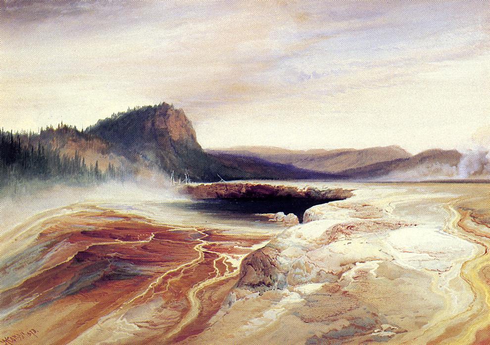 Giant Blue Spring, Yellowstone 1 — Thomas Moran