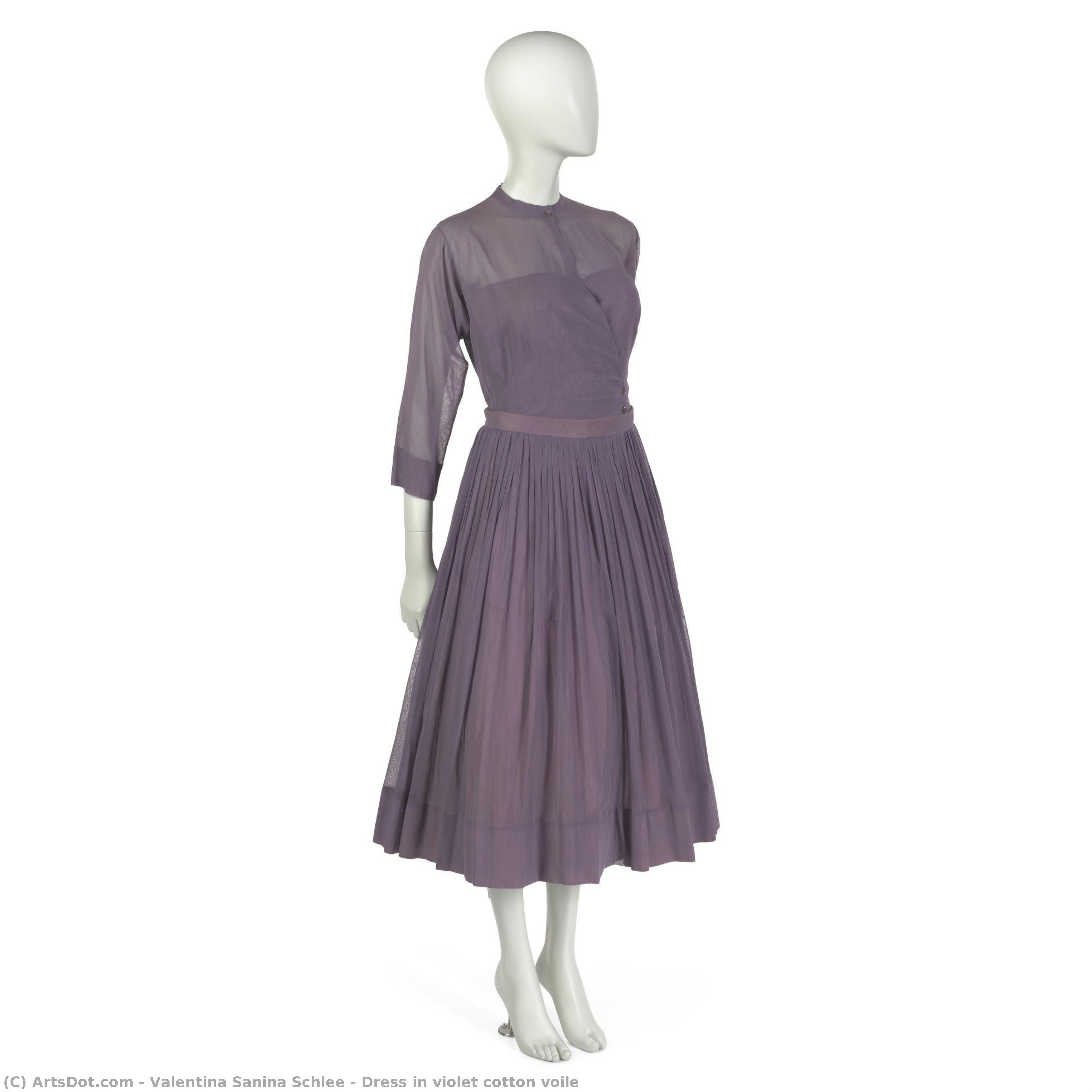 Dress In Violet Cotton Voile — Valentina Sanina Schlee