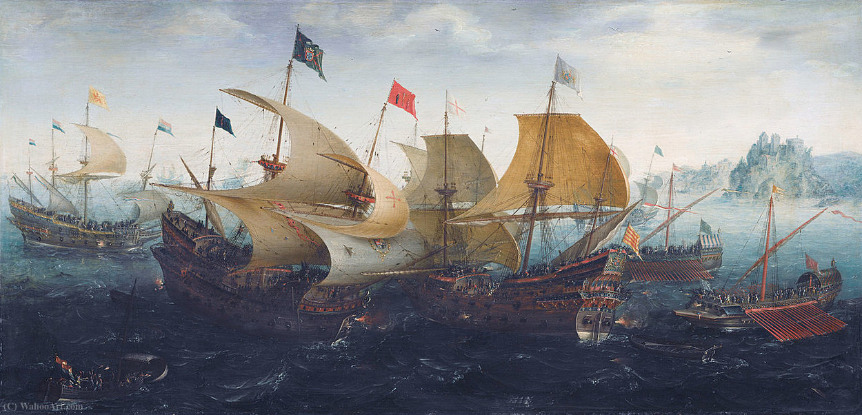 The Battle Of Cadix - (1608) — Aert Anthonisz