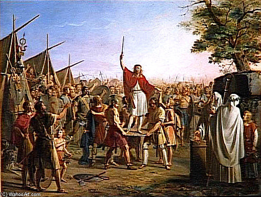 Phramond Is Lifted On The Shield — Pierre Henri Révoil