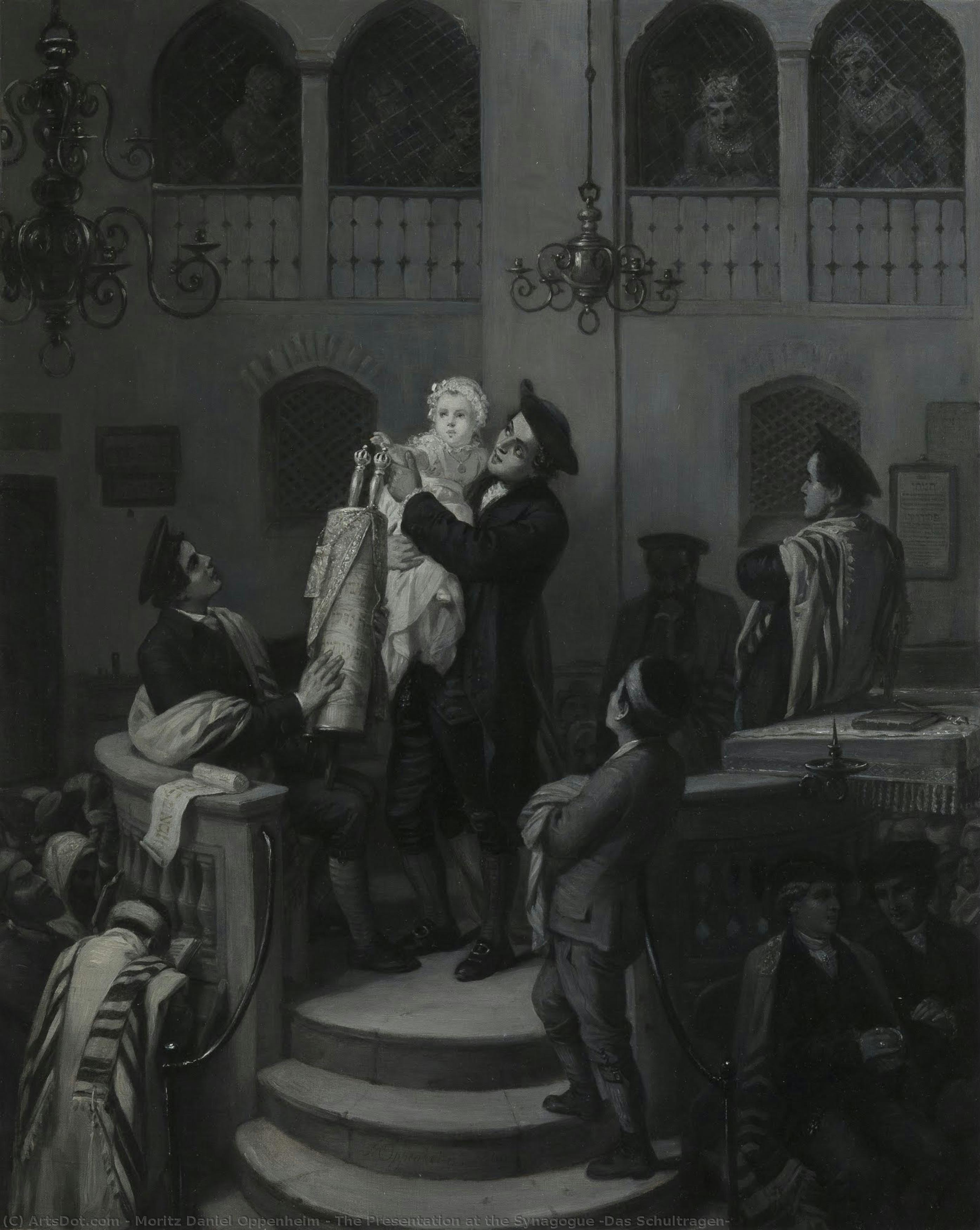 The Presentation At The Synagogue (das Schultragen) — Moritz Daniel Oppenheim