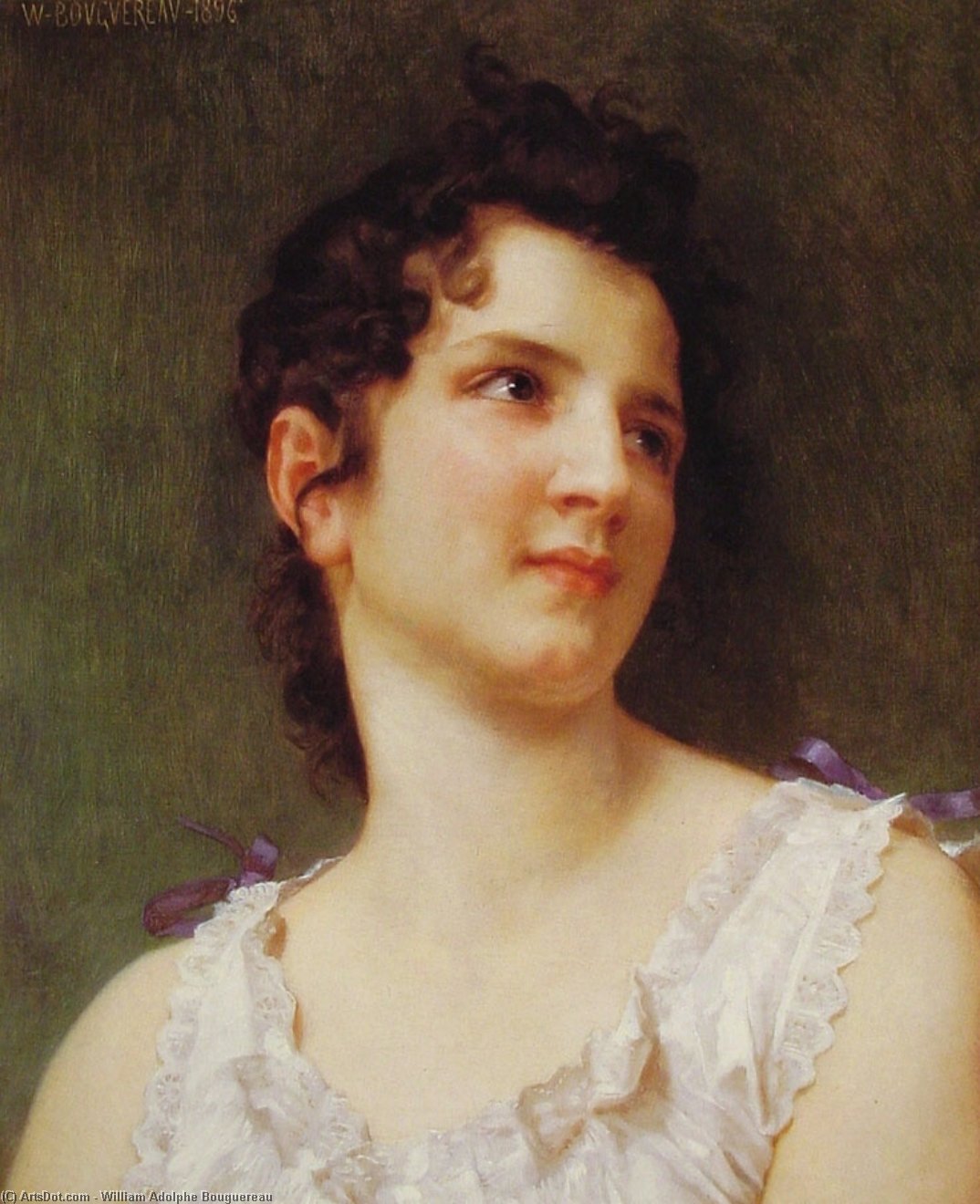 Portrait Of A Young Girl 1896 46.4x38.1cm — ウィリアム・アドルフ・ボーギュレウ