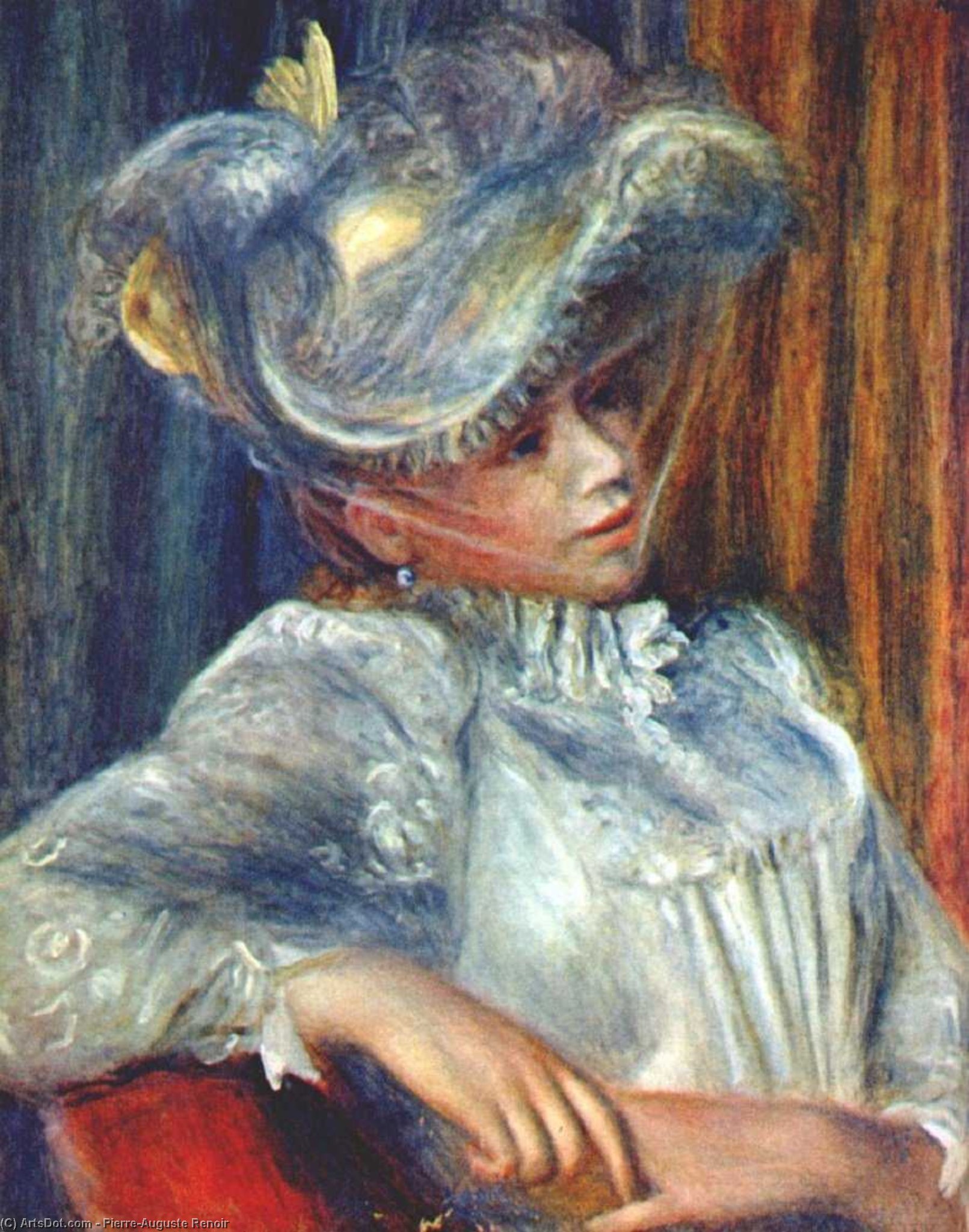 Woman In A Hat — Pierre-auguste Renoir