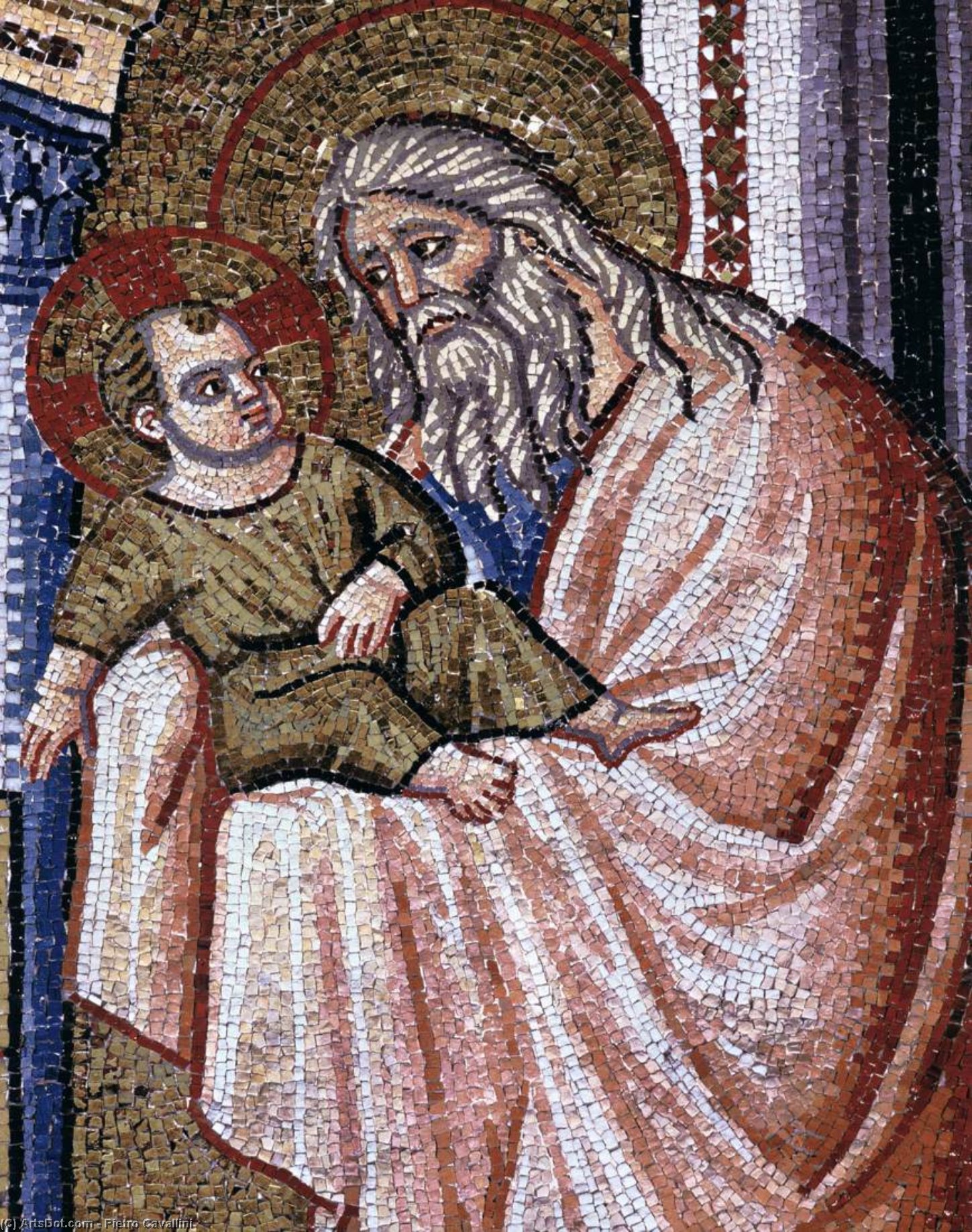 Presentation In The Temple (detail) — Pietro Cavallini