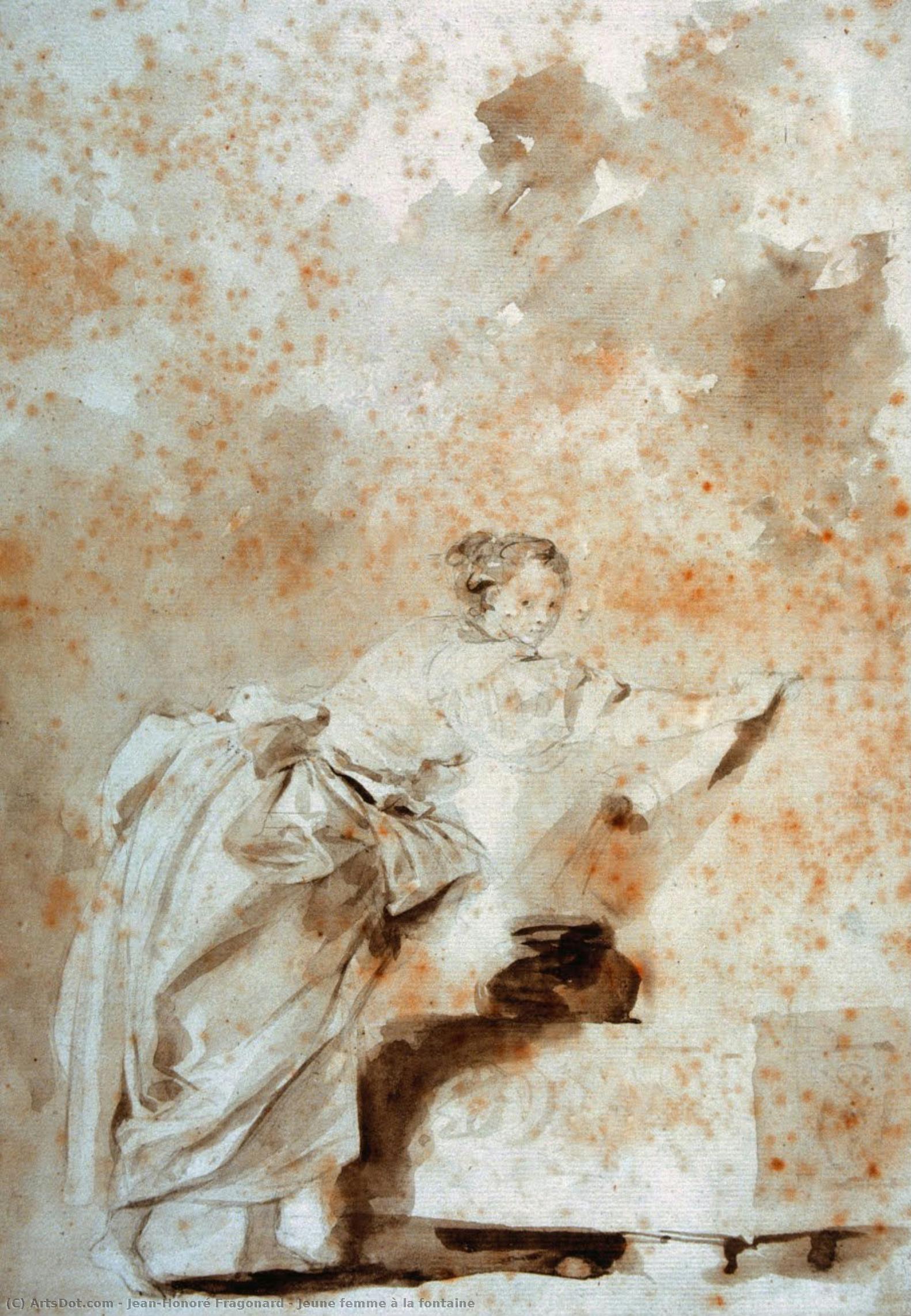 Jeune Femme À La Fontaine — Jean-honoré Fragonard