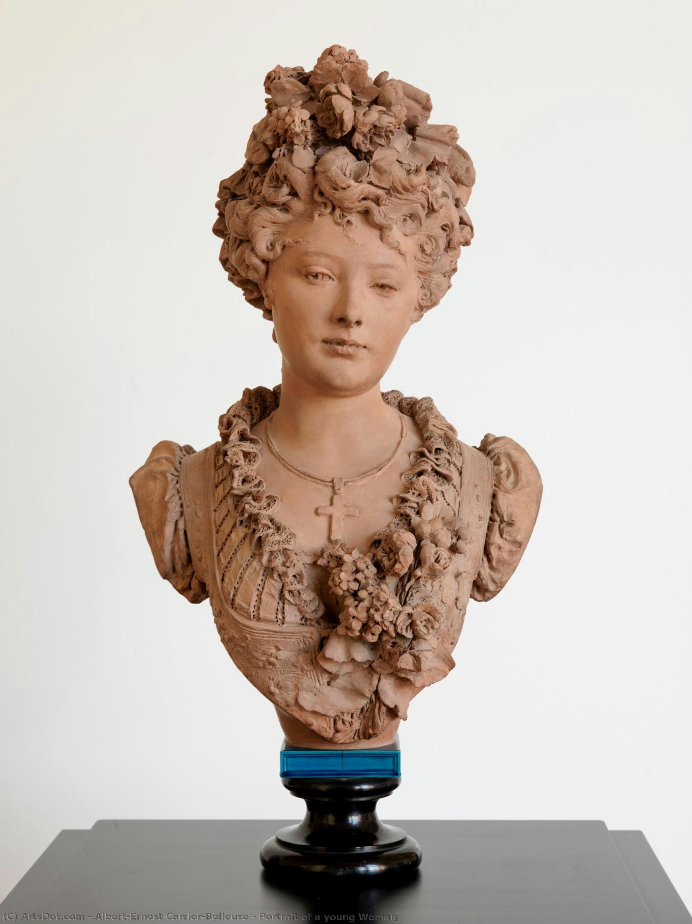 Portrait Of A Young Woman — Albert Ernest Carrier Belleuse