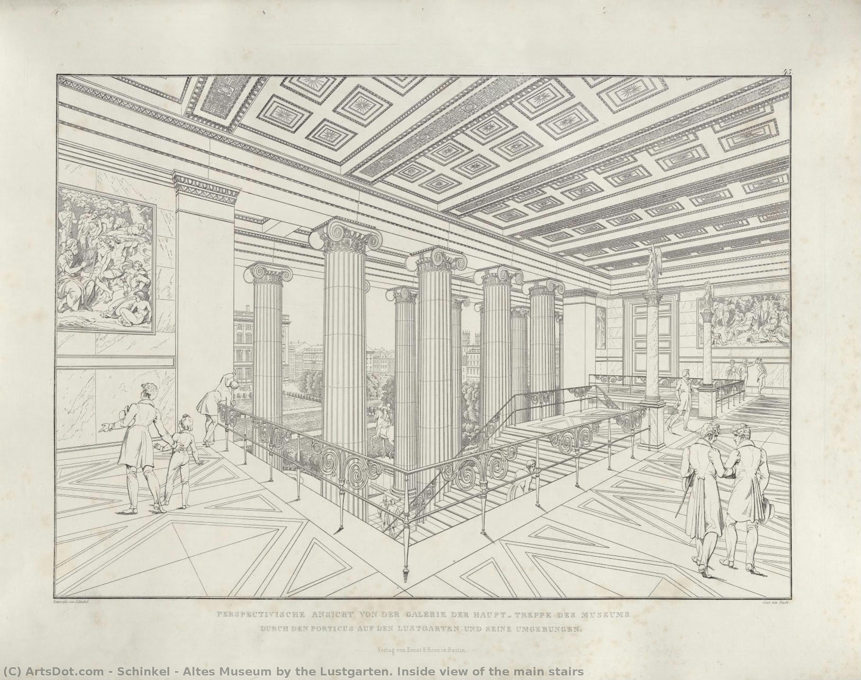 Altes Museum By The Lustgarten. Inside View Of The Main Stairs — Karl Friedrich Schinkel