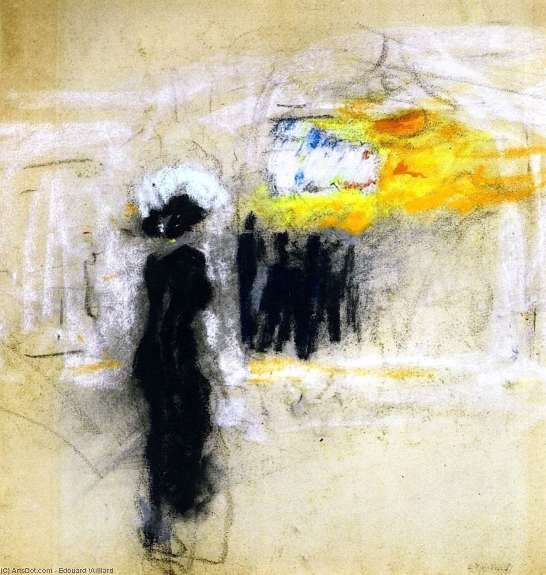 Stylish Woman At The Moulin Rouge — Jean-édouard Vuillard
