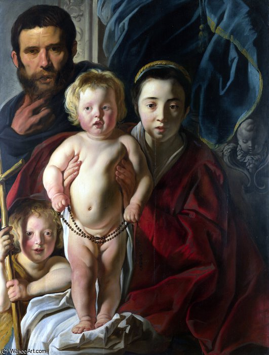 The Holy Family And Saint John The Baptist — Jacob Jordaens