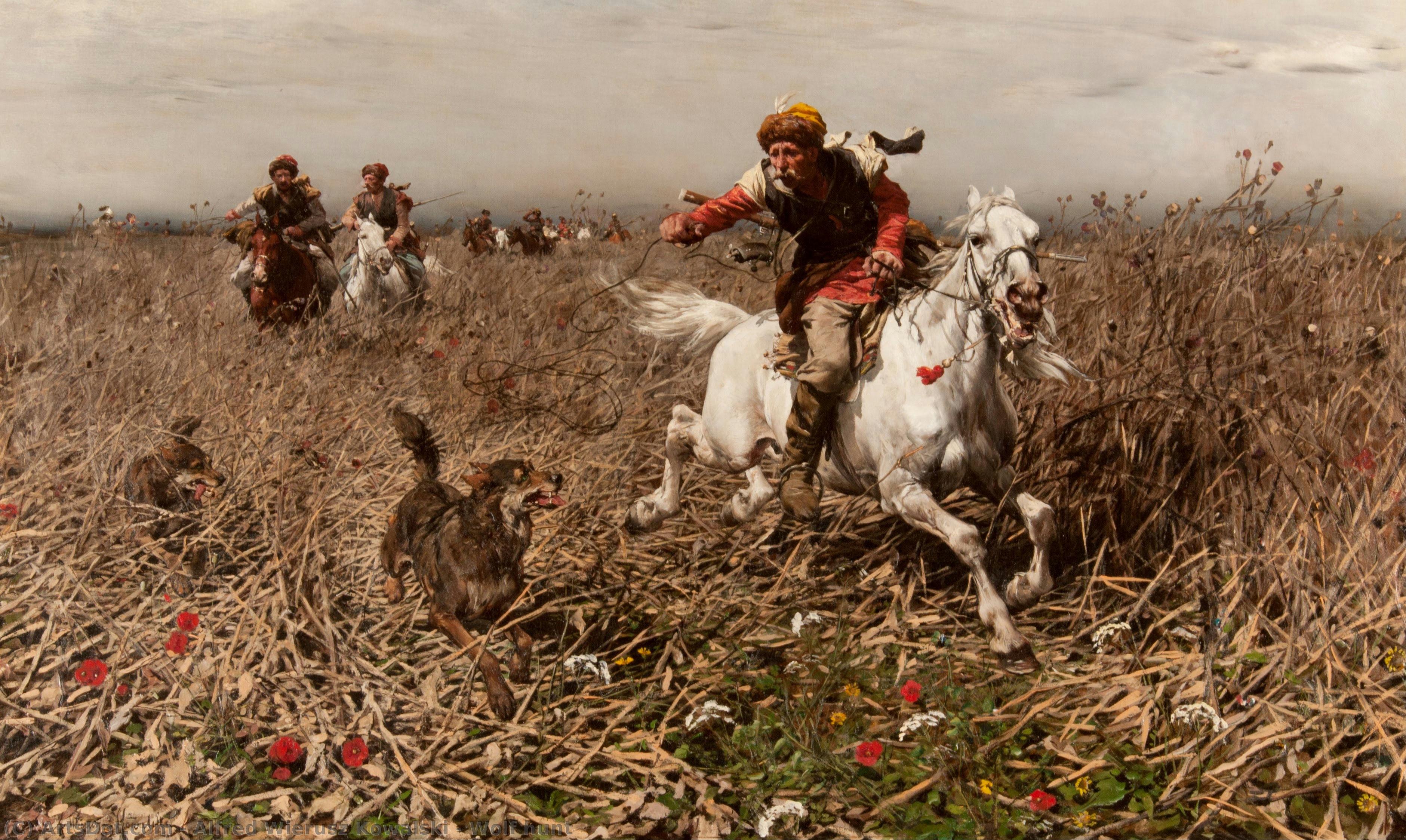 Wolf Hunt — Alfred Wierusz Kowalski