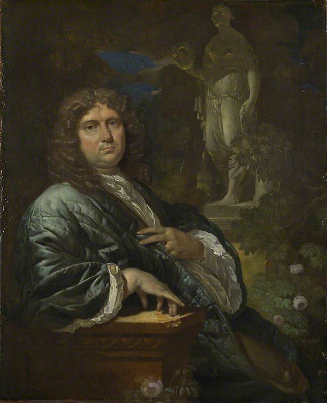 Portrait Of A Man In A Quilted Gown — Adriaen Van Der Werff
