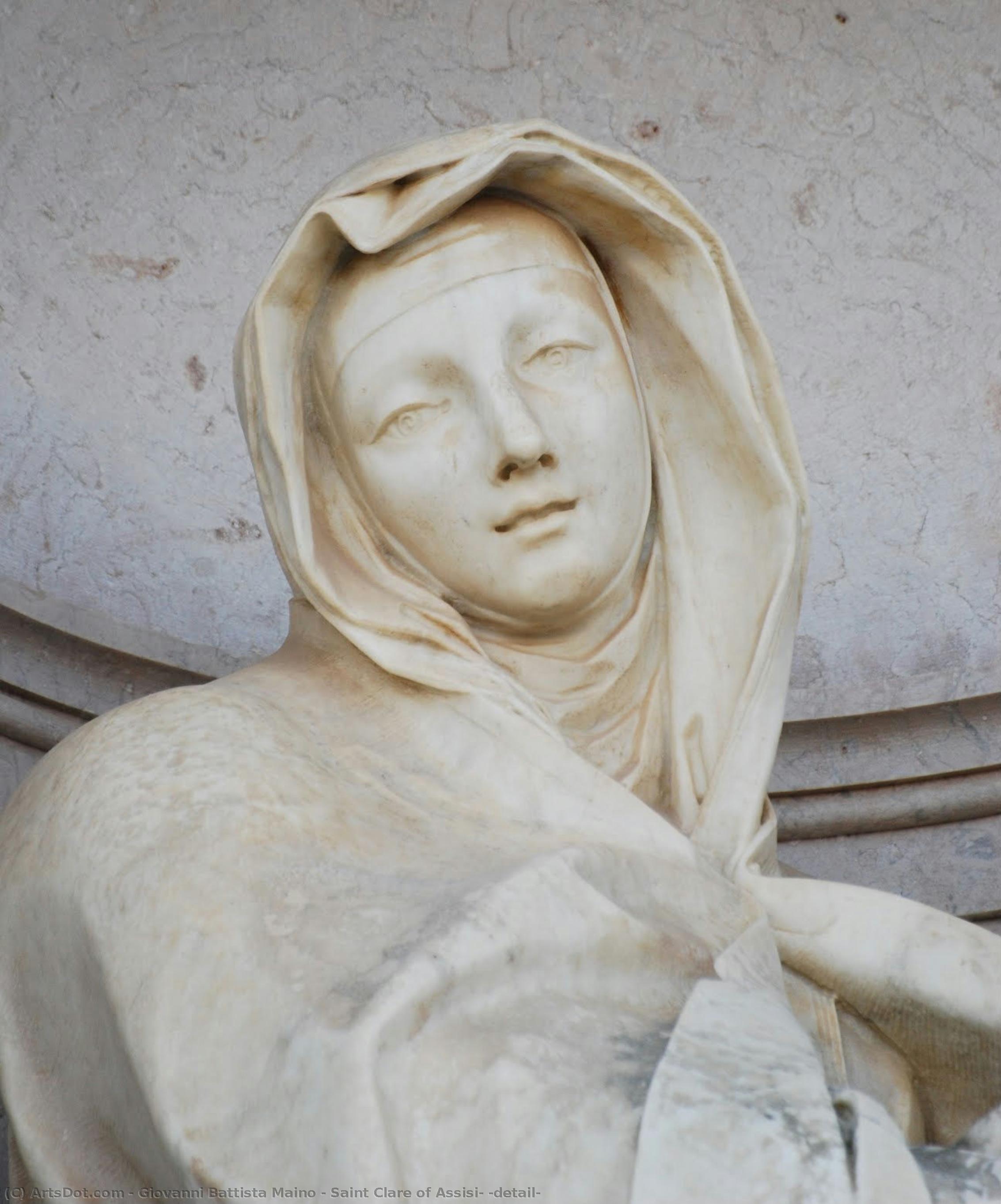 Saint Clare Of Assisi, (detail) — Giovanni Battista Maini