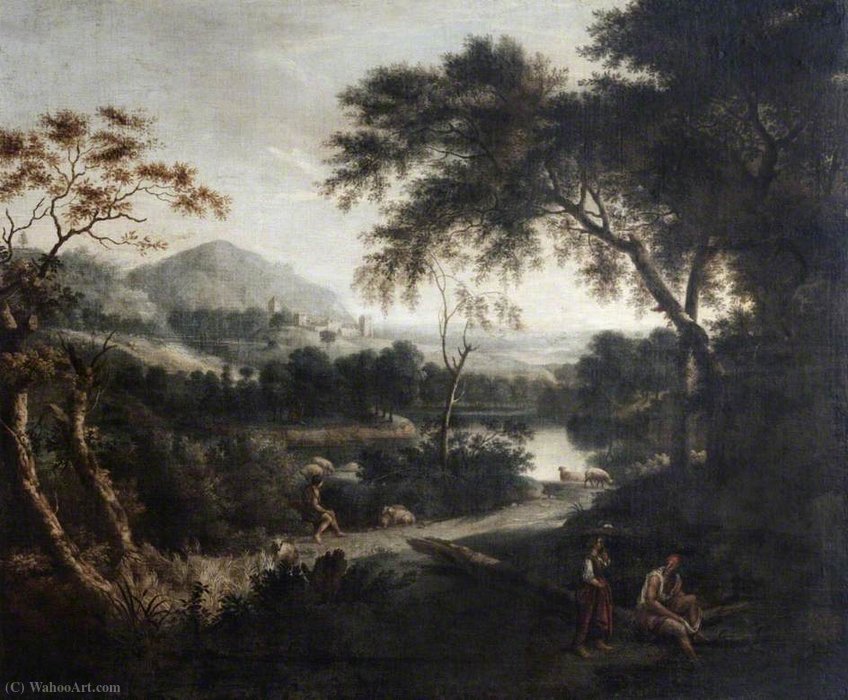 Landscape With Pastoral Figures — Jan Frans Van Bloemen