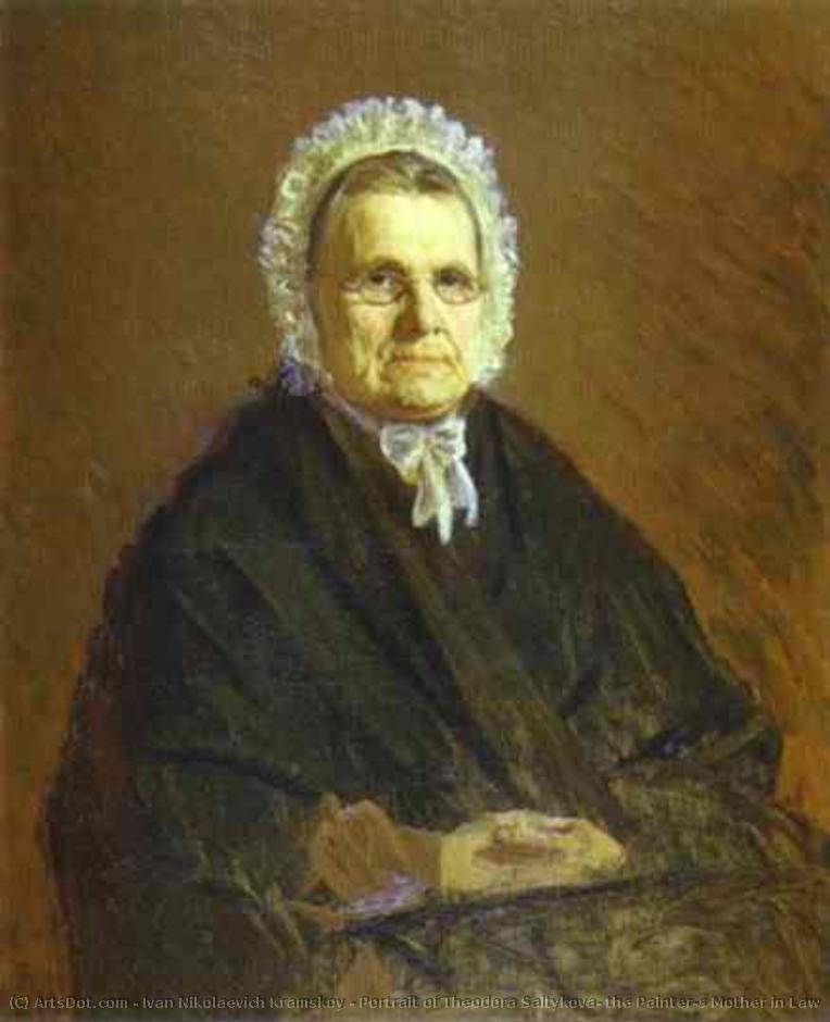 Portrait Of Theodora Saltykova, The Painter`s Mother In Law — Ivan Nikolaevich Kramskoy