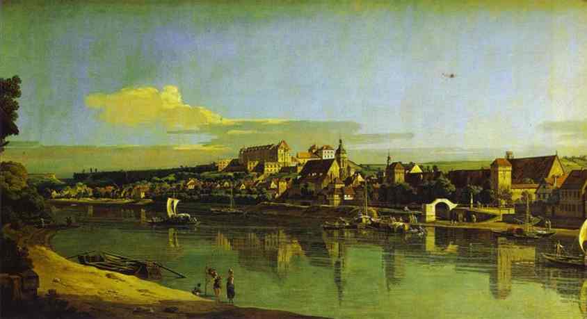 Pirna Seen From The Right Bank Of The Elbe — Bernardo Bellotto