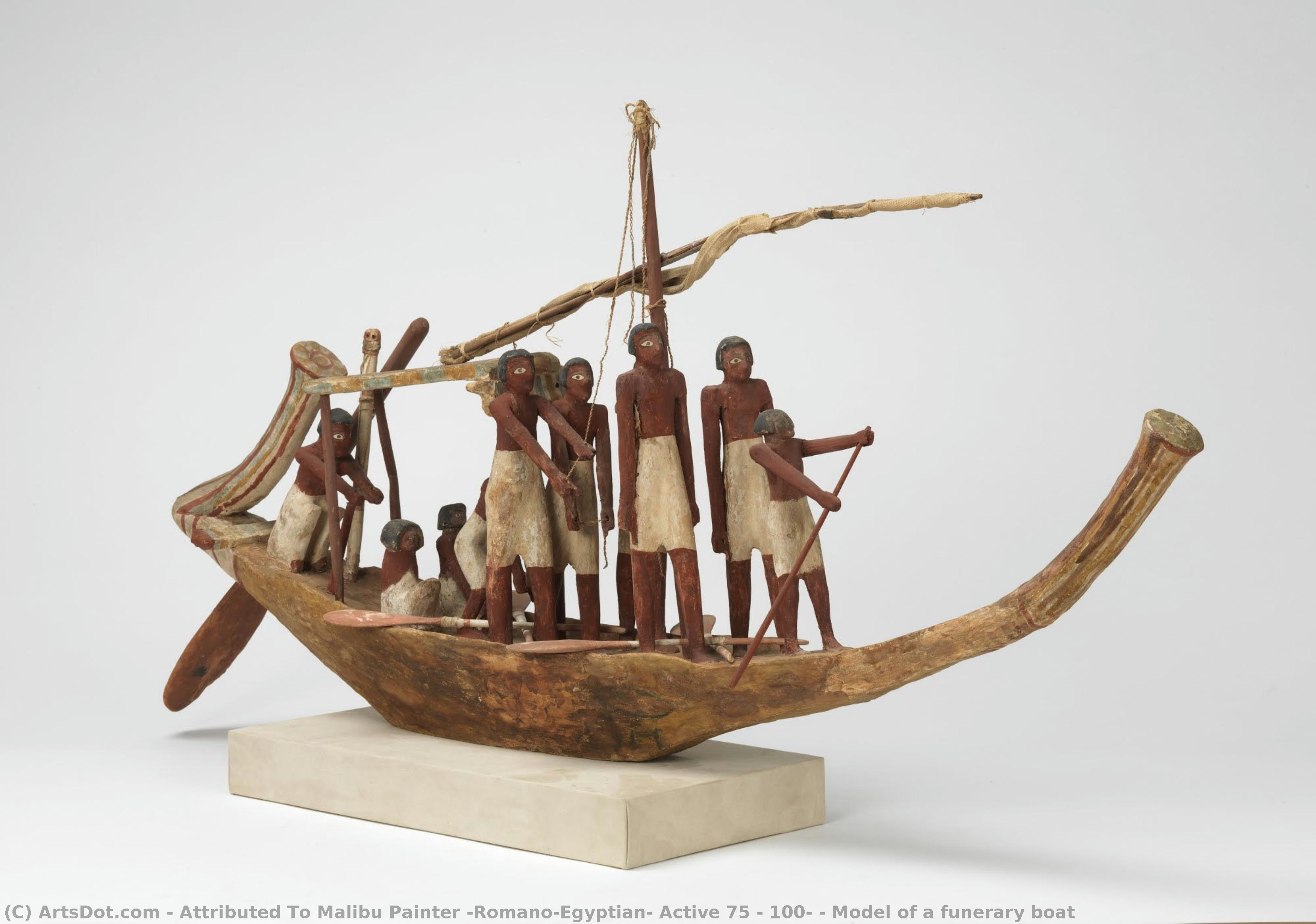 Model Of A Funerary Boat — Attributed To Malibu Painter (romano-egyptian, Active 75 - 100)