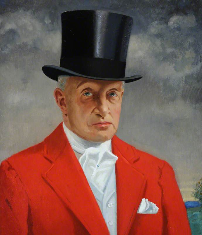 Francis 'frank' William Green (1861–1954), Fsa, In Hunting Pink And A Topper — James Robert Granville Exley