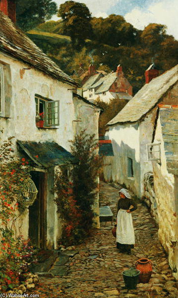 A Street In Clovelly — Edward Wilkins Waite