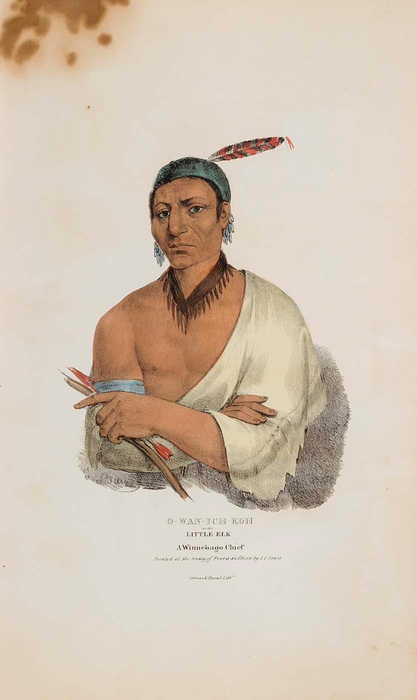 O Wan Ich Koh Or The Little Elk A Winnebago Chief, From The Aboriginal Portfolio — James Otto Lewis