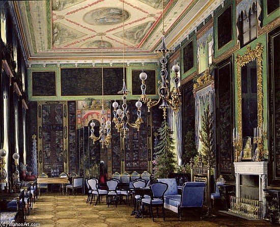 The Chinese Room In The Great Palais In Tsarskoye Selo — Eduard Hau