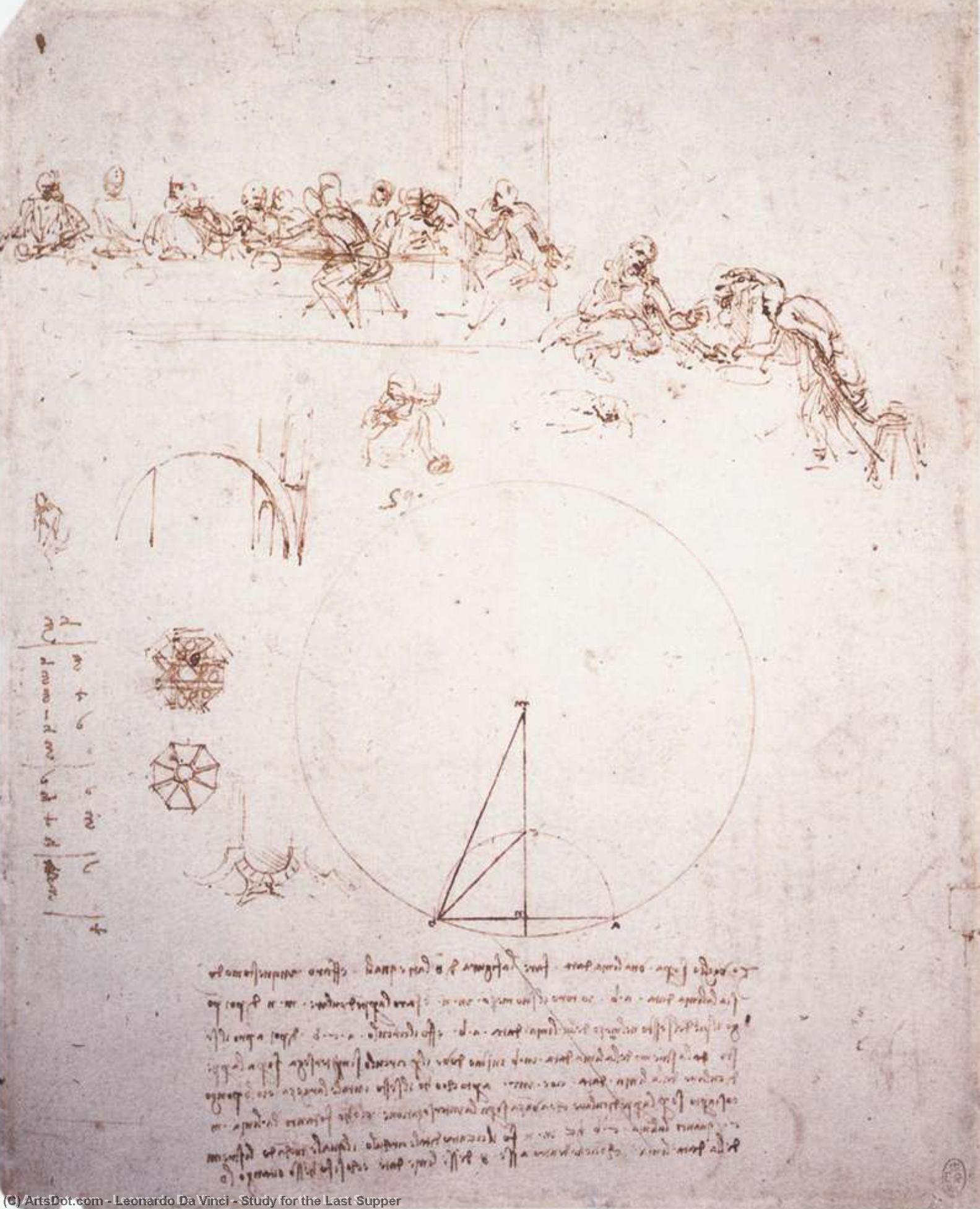 Study For The Last Supper — Леонардо Да Винчи