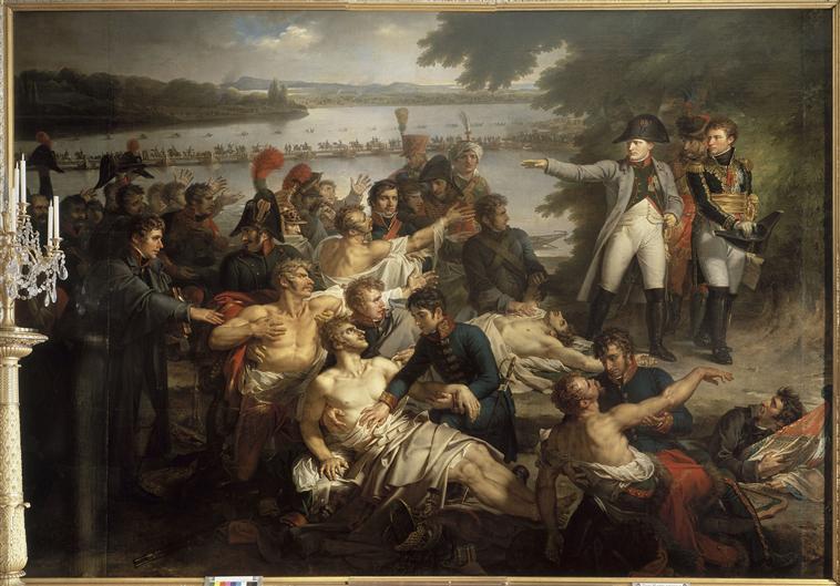 Retour De Napoléon Dans L'île De Lobau Après La Bataille D'essling, 23 Mai 1809 — Charles Meynier