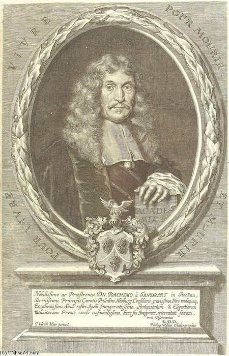 Portrait Of Joachim Von Sandrart — Johann Ulrich Mayr