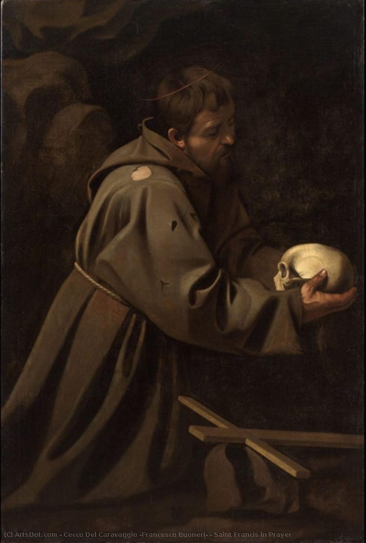 Saint Francis In Prayer — Cecco Del Caravaggio (francesco Buoneri)