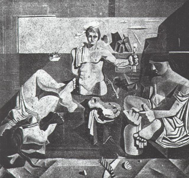 Neo-cubist Academy (composition With Three Figures), 1926 — Salvador Dalí
