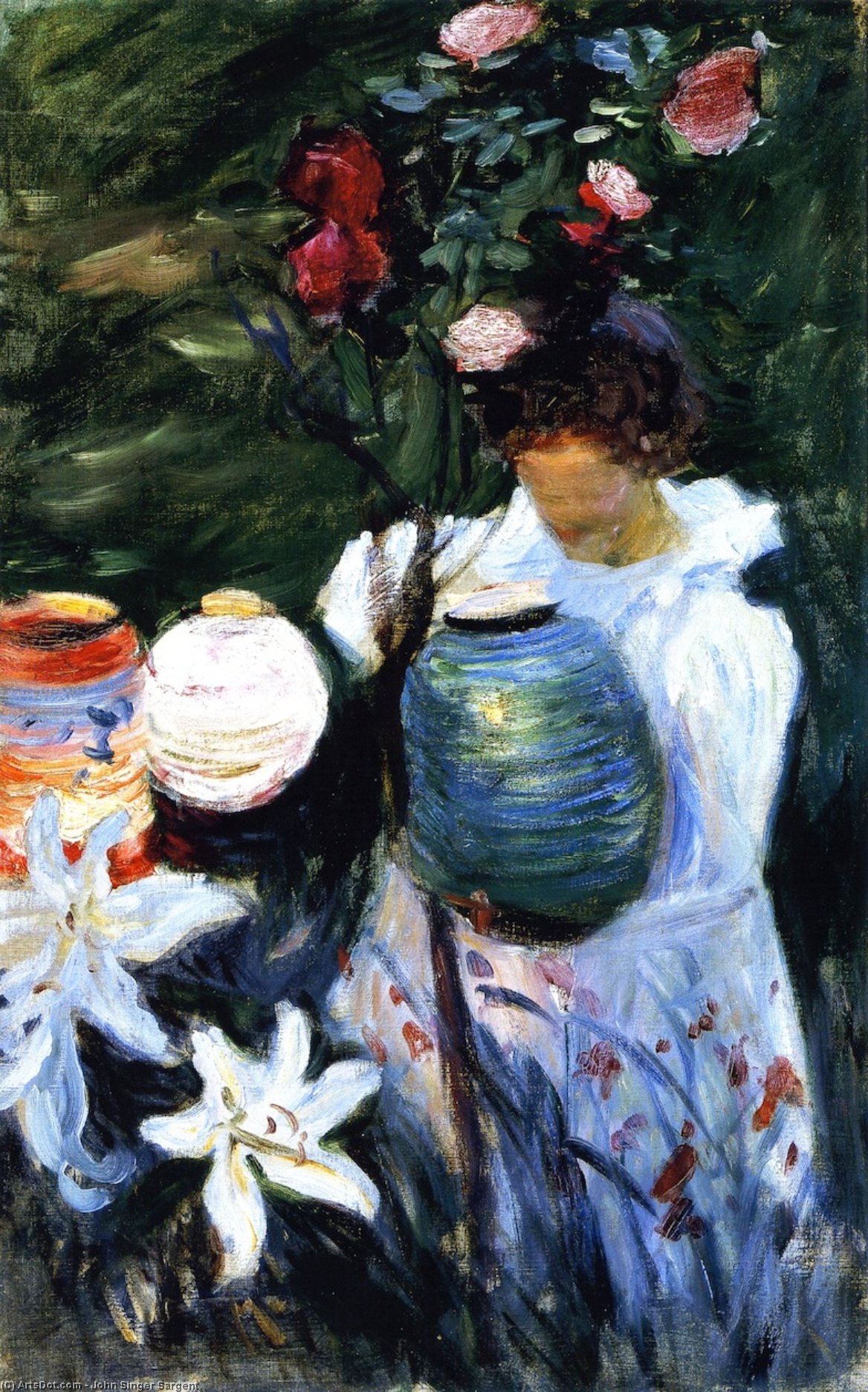 Carnation, Lily, Lily, Rose (study) — Сарджент