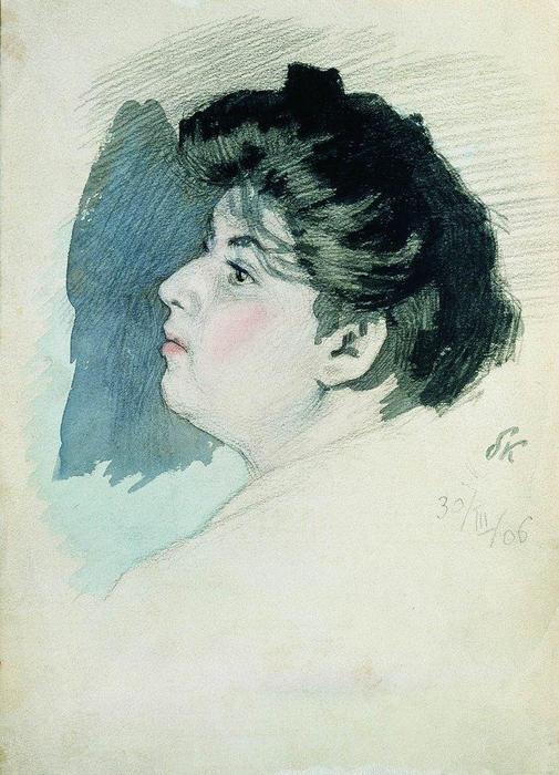 Portrait Of An Unknown Woman — Boris Mikhailovich Kustodiev