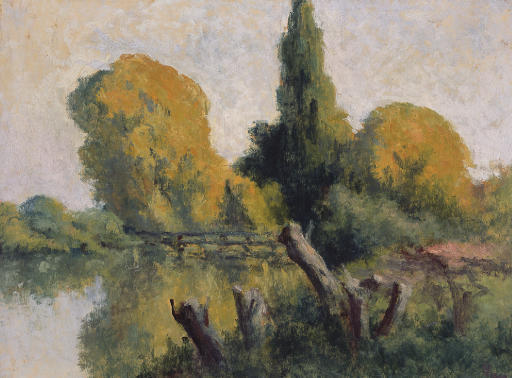 Rolleboise, The Small Arm Of The Seine In Autumn — Maximilien Luce