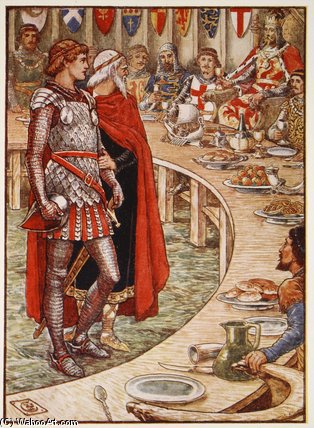 Sir Galahad Is Brought To The Court Of King Arthur — ウォルター・クレーン