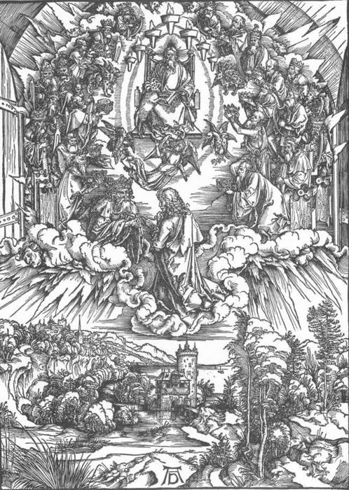 Die Offenbarung Des Heiligen Johannes: 3. Johannes Und Die Vierundzwanzig Ältesten Im Himmel — Albrecht Dürer