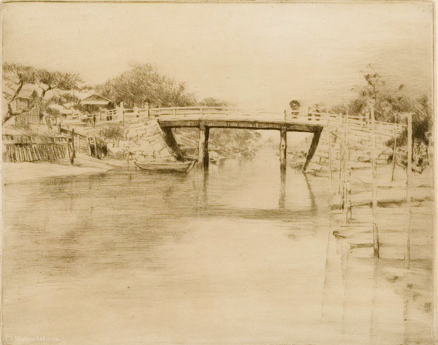 A Tranquil Waterway, Japan — Mortimer Luddington Menpes