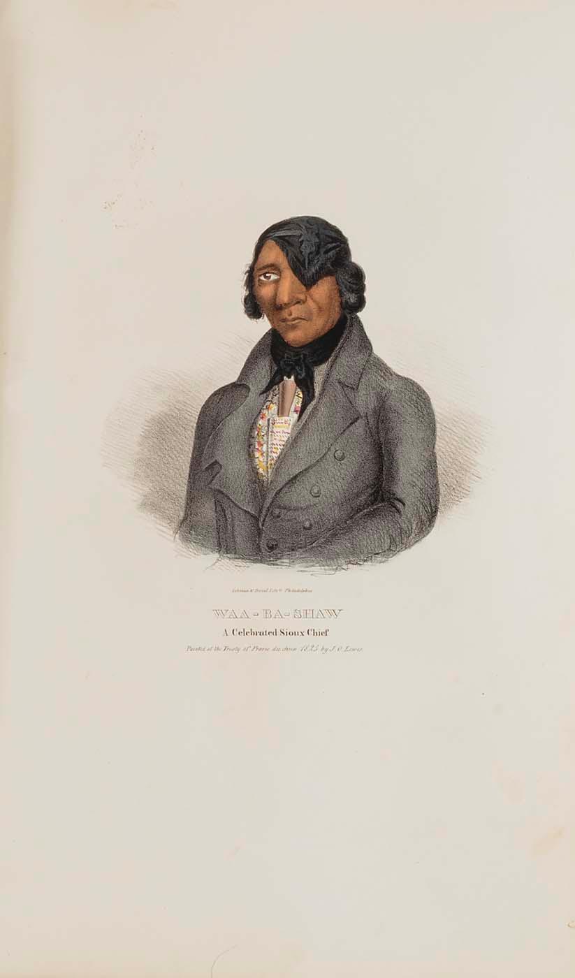 Waa Ba Shaw A Celebrated Sioux Chief, From The Aboriginal Portfolio — James Otto Lewis