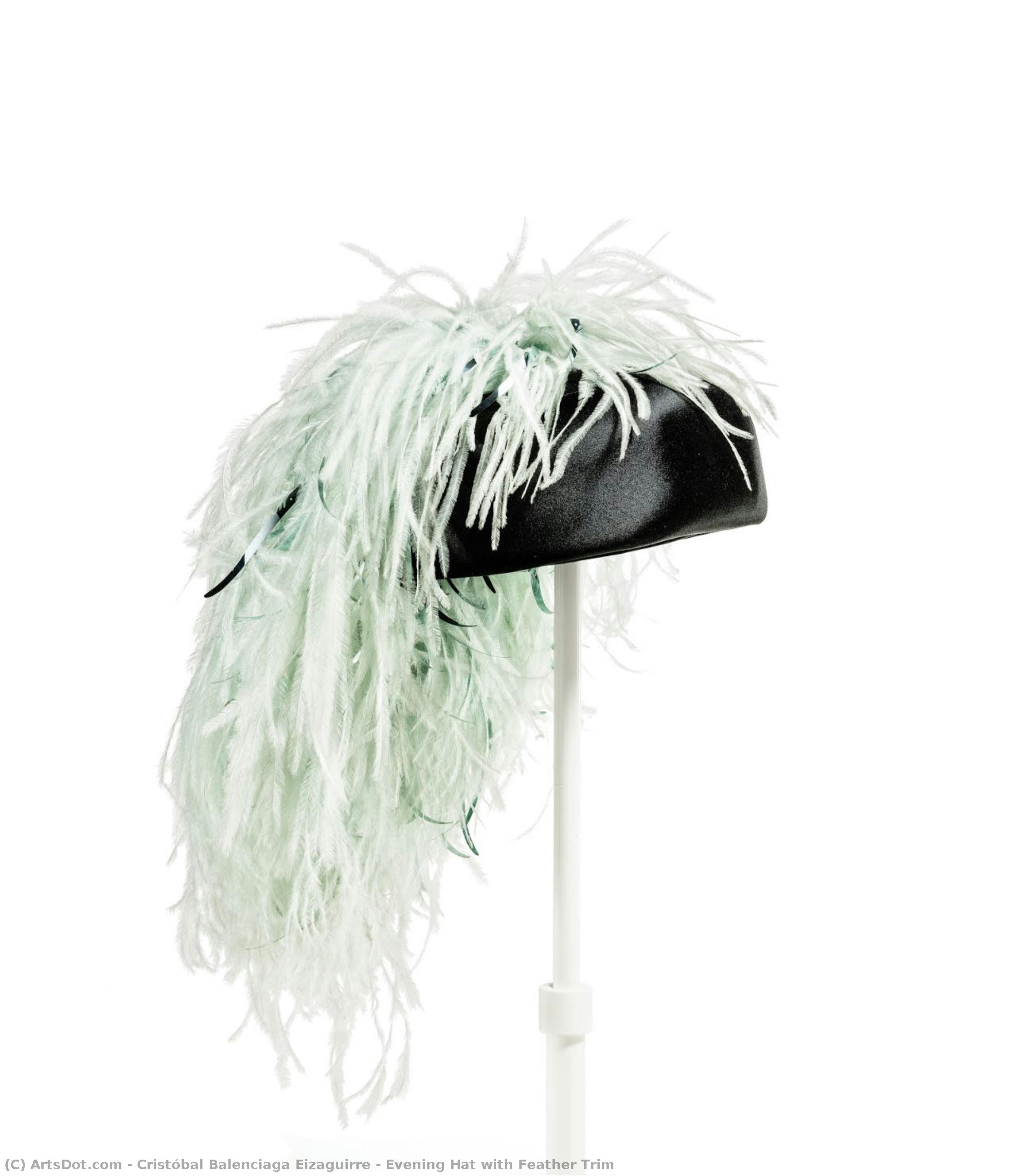 Evening Hat With Feather Trim — Cristóbal Balenciaga Eizaguirre