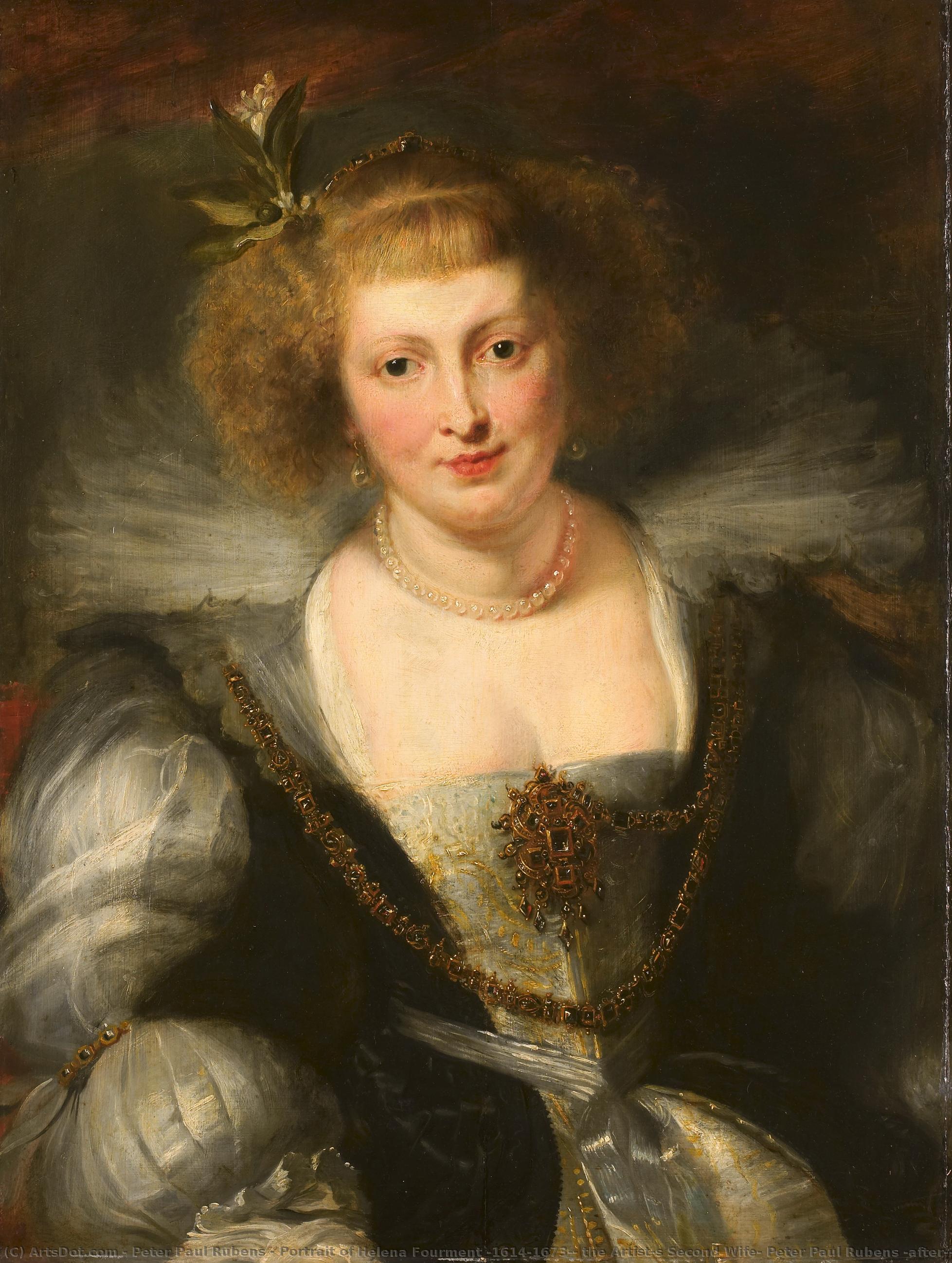 Porträt Von Helena Fourment (1614-1673), Die Zweite Frau Des Künstlers, Nach Peter Paul Rubens, Ca. 1650 — Peter Paul Rubens