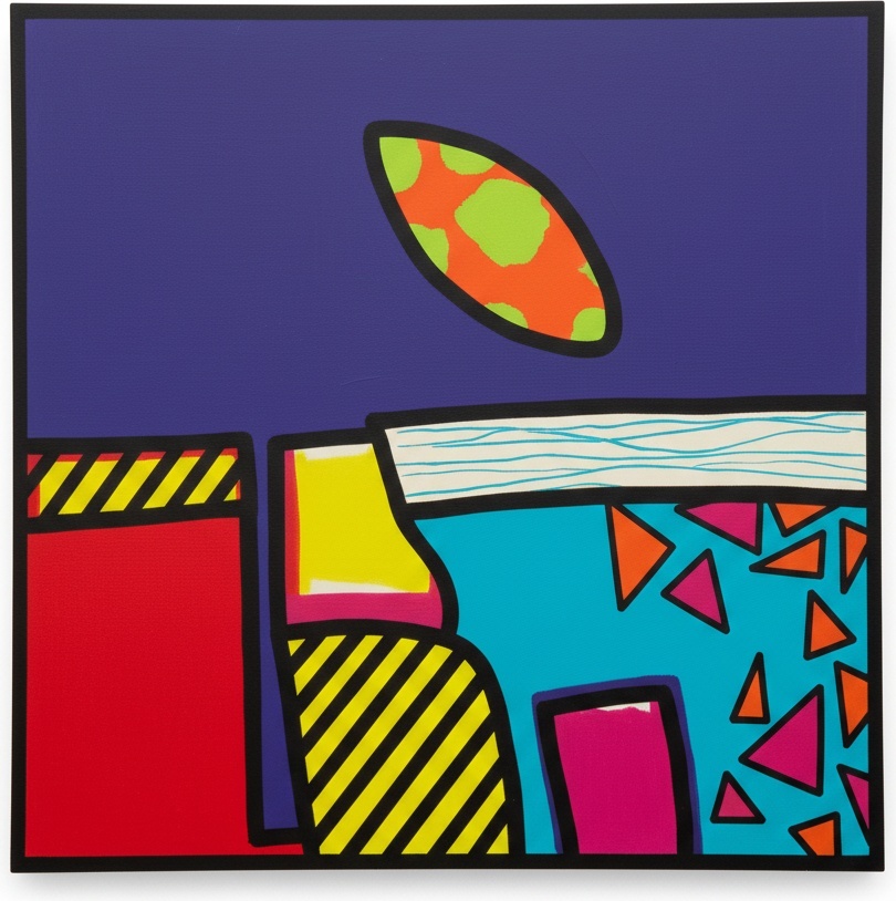 Chromatic Fragments Of A Floating Orbit In Radiant Geometric Chaos — Caroline Pelletier