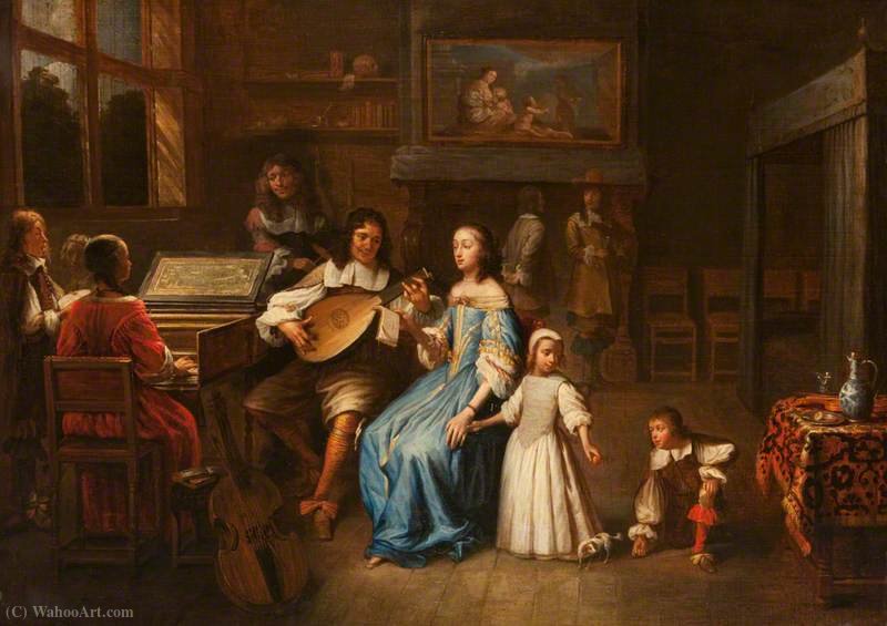 Interior With A Music Party — Gillis Van Tilborgh