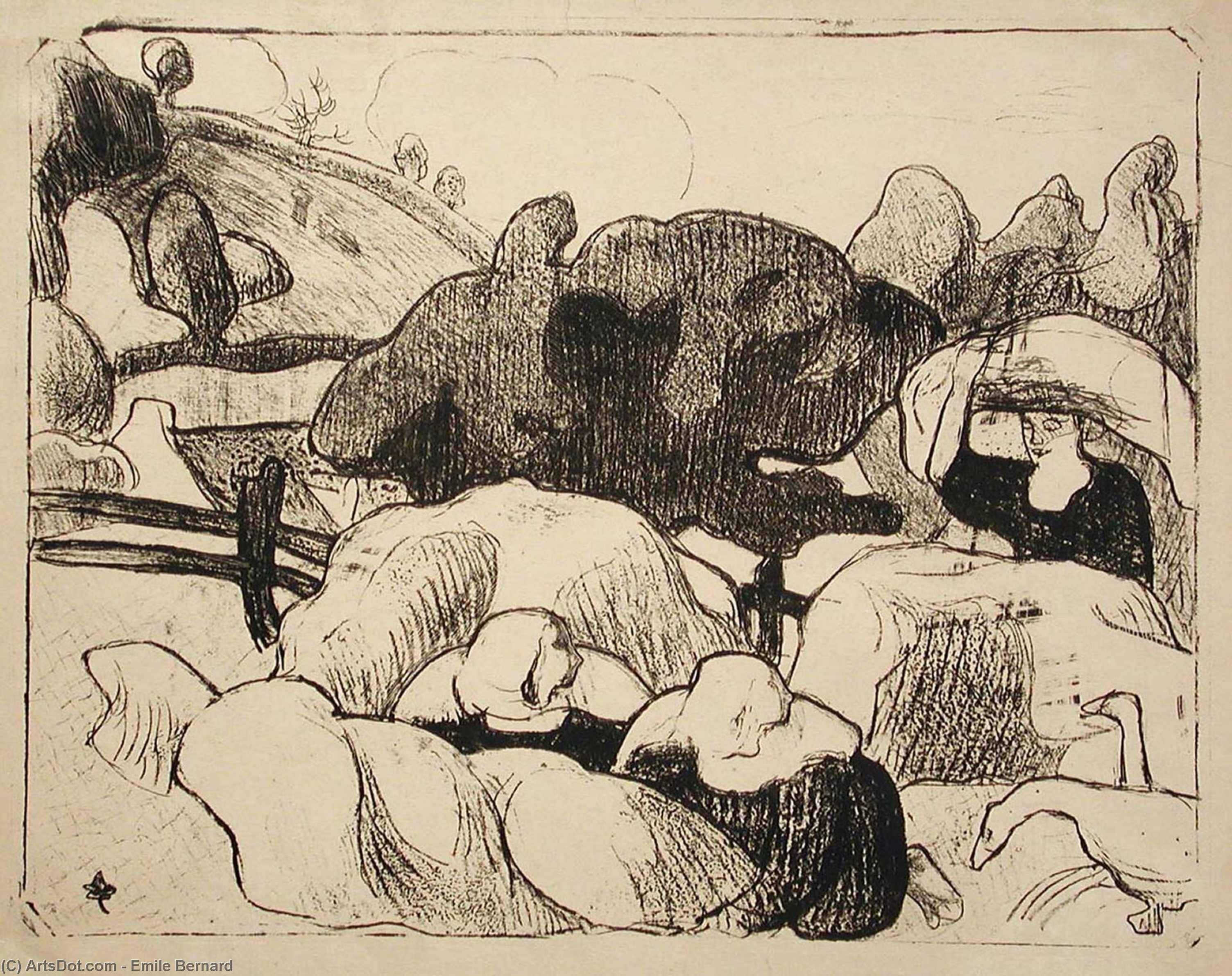 Femmes Faisant Les Foins (women Making Haystacks) — Émile Bernard
