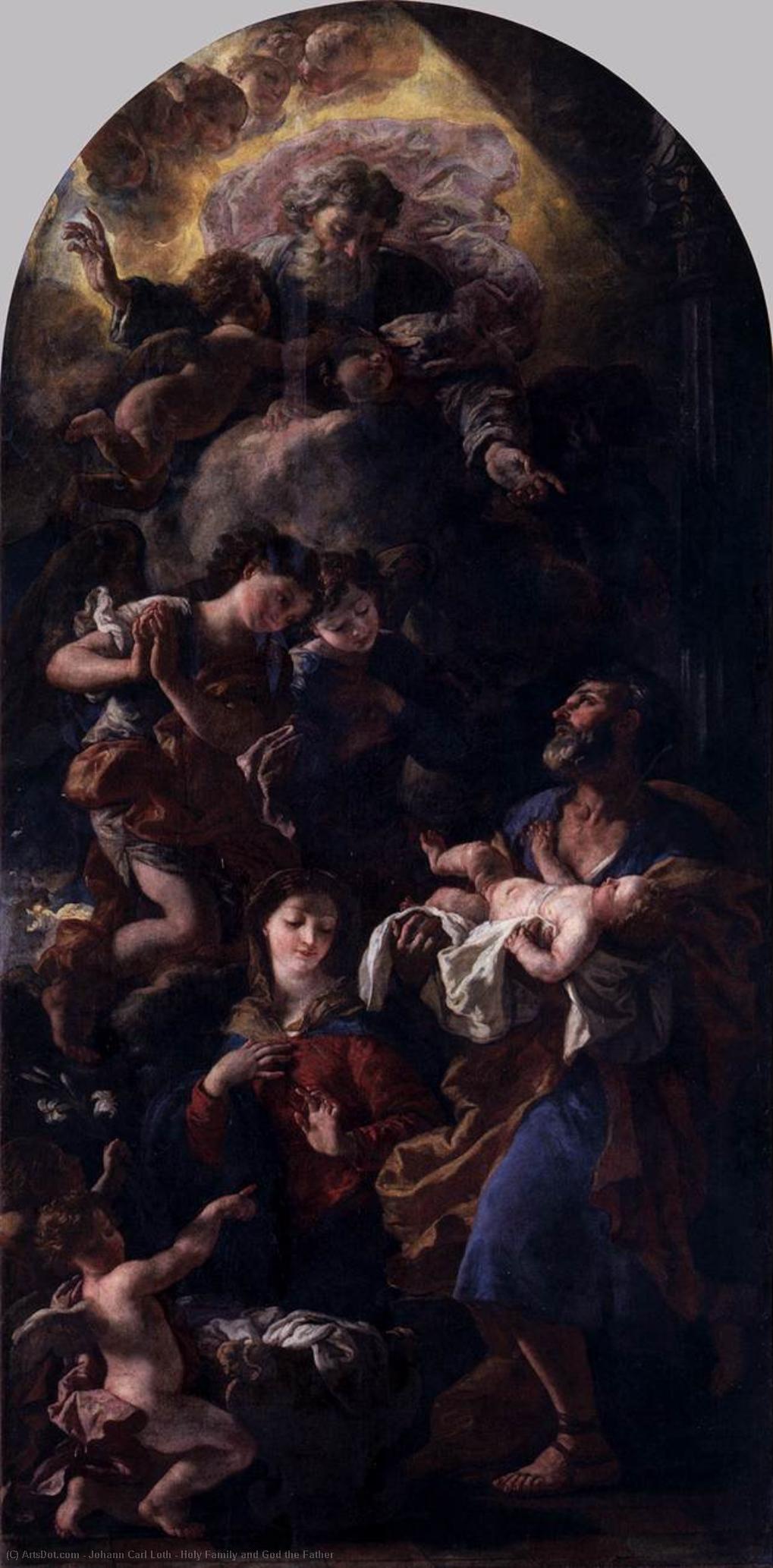 Holy Family And God The Father — Johann Karl Loth