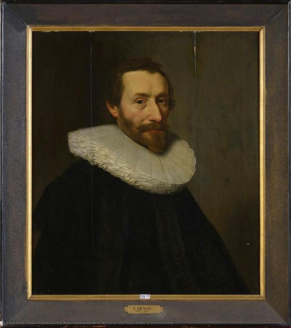 Portrait Of A 56 Year Old Man With A Strawberry — Cornelis De Vos