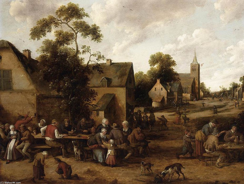 Village Scene — Joost Cornelisz Droochsloot