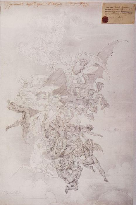 The Fight Of Good Spirits Against Evil Spirits — Vasily Ivanovich Surikov