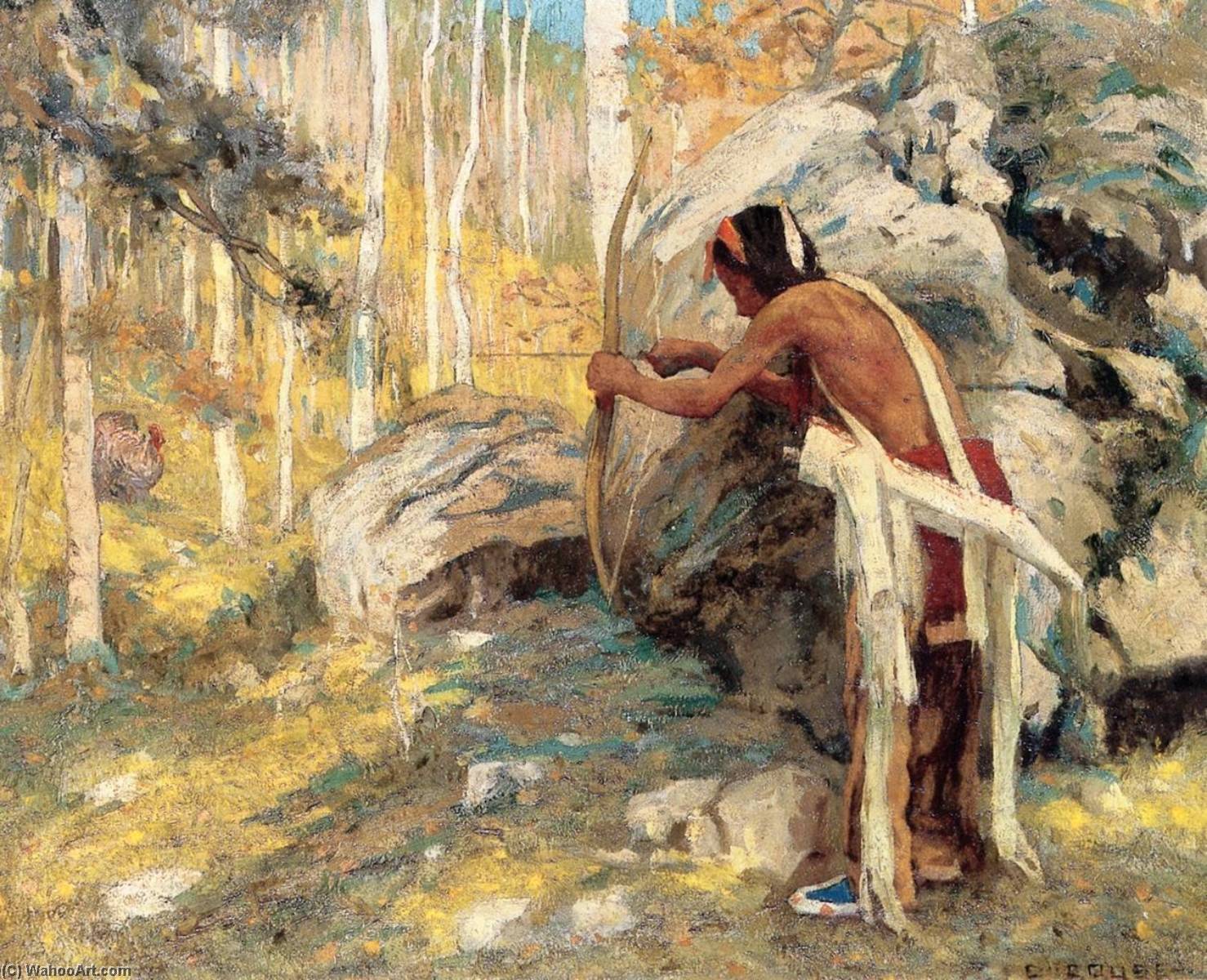 Hunting The Turkey In The Aspens — Eanger Irving Couse
