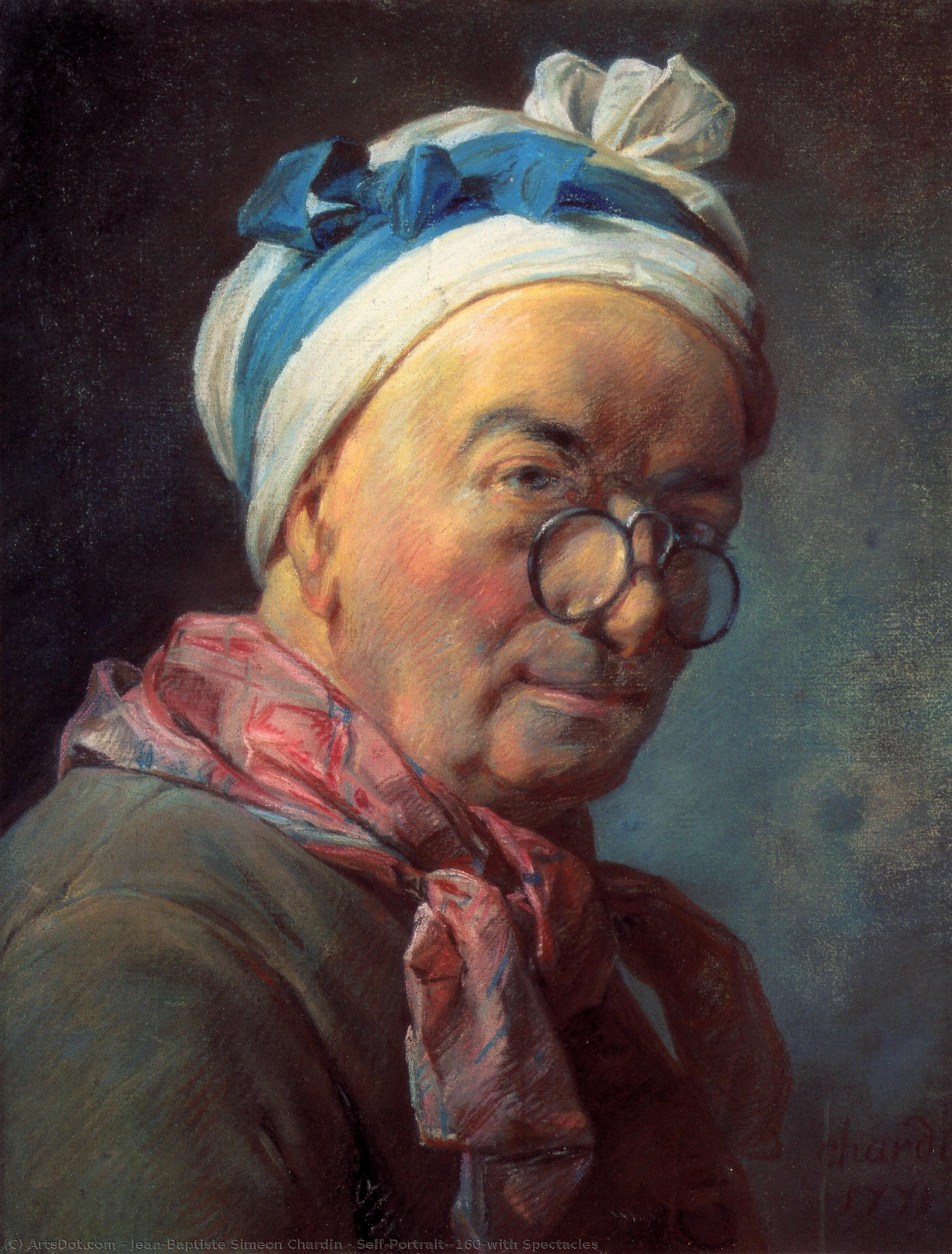 Self-portrait With Spectacles — Jean-baptiste-siméon Chardin